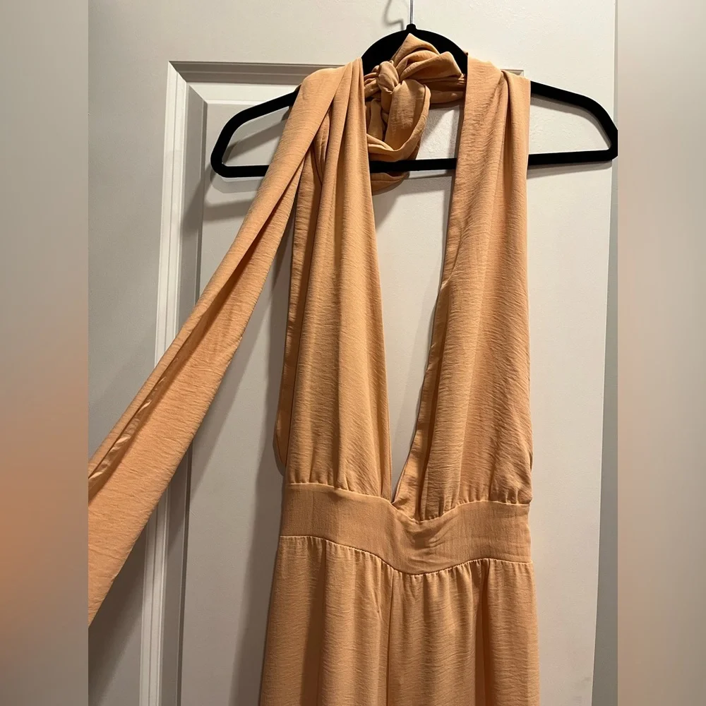 NWT Parisian multi-way tie peach Jumpsuit OS fits M-XL - Picture 9 of 14
